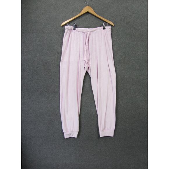 Juicy Couture Velour Joggers Womens Large Pants Rhinestone Retro Vibes Baby Pink - Picture 3 of 11